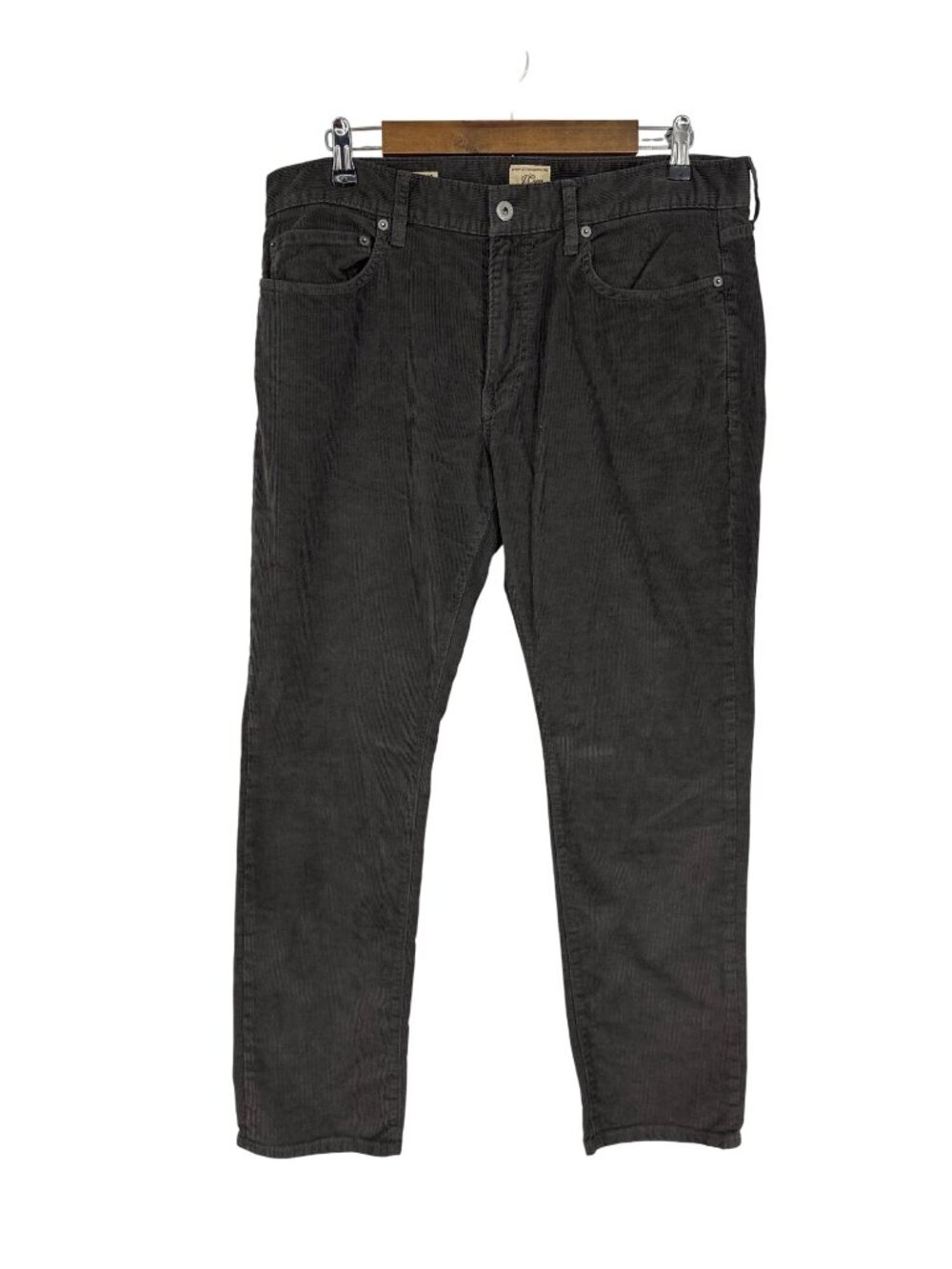 J.Crew Men's 484 Dark Gray Slim Fit Corduroy Pants W34 L30
